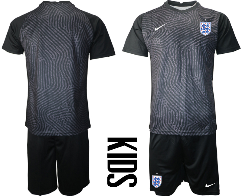 2021 European Cup England black Youth goalkeeper soccer jerseys